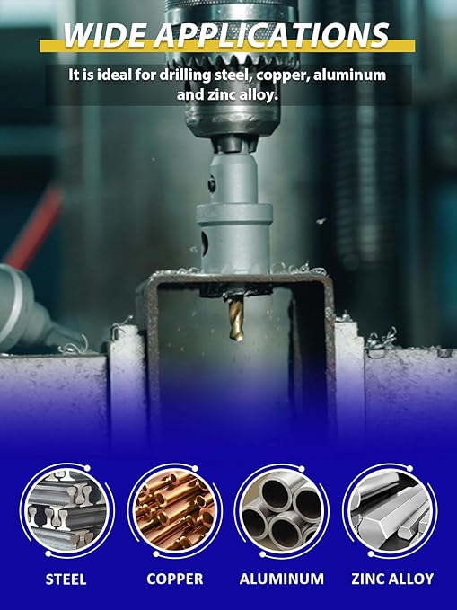 Handree 21pcs Carbide Hole Saw Kit with Case, Carbide Tipped Hole Cutter with Pilot Drill bit for Stainless Steel, Iron, Aluminum, Alloy, Plastic