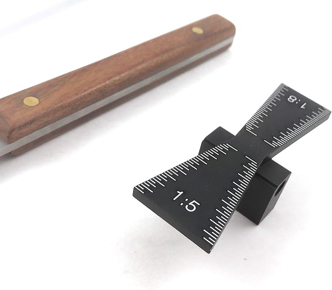Taytools 773338 3 Piece Dovetail Layout Kit with Dovetail Marking Jig with 1:5 and 1:8 Slopes, Mikov Marking Knife and Wheel Marking Gauge