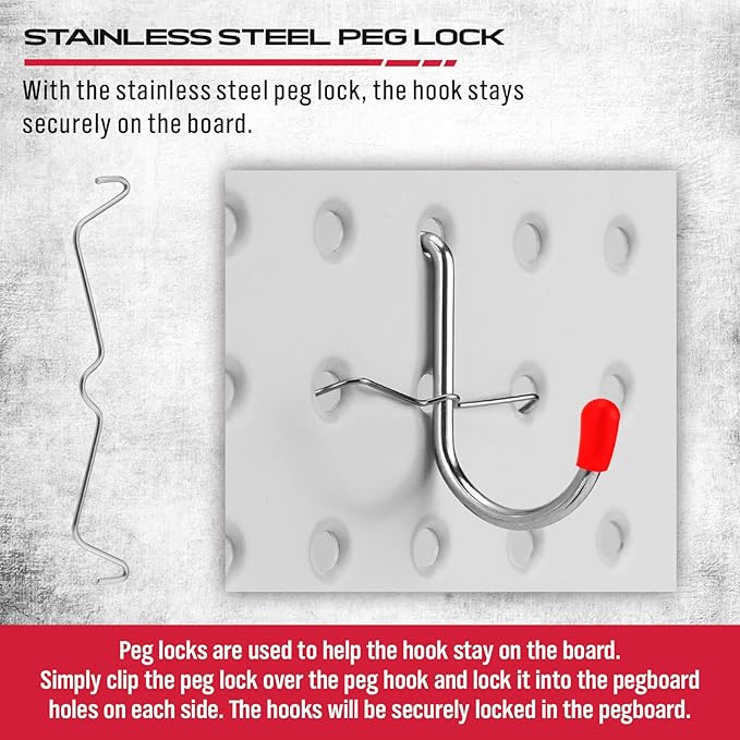 Ultimate 121-Piece Pegboard Hooks Set, Pegboard Accessories with Metal Hooks, Durable Peg Board Organizer Accessories, Pegboard Bins, Peg Board Tool Utility Hooks