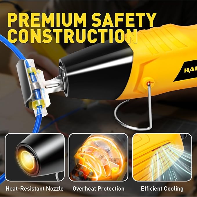 haisstronica 400 PCS Solder Seal Wire Connectors with Heat Gun Kit - Solder Sticks Wire Terminals Waterproof Electrical Connectors for Automotive, Marine, Wiring Repair