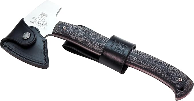 Joker Nature HM01 Hunting Axe – 80CrV2 Steel Blade (4.7 in), Micarta Canvas Handle – Tool for Fishing, Hunting, Camping & Hiking