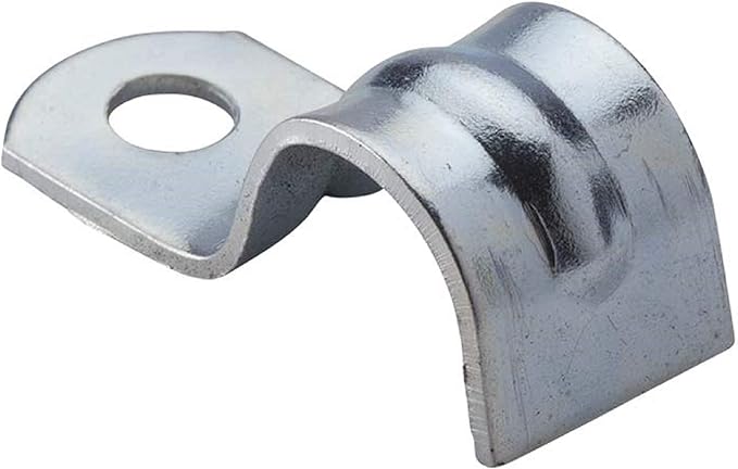 Halex – 3/8 Inch Flexible Metal Conduit (FMC) – 1 Hole Straps – 62180B – 200 Per Pack – Silver