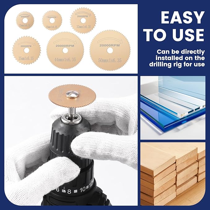 Inside Pipe Cutter For Pvc Pipe with 7 Saw Blades, 1/4" Hex Shank Stainless Steel Adjustable Internal Pipe Cutter Tool PVC Tubing Cutting Kit for Drill