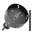 5-1/2 Inch Deep HSS Bi Metal Hole Saw Cutter with Arbor Heavy Duty Hole Saw Bit Cutting Depth 2.1” for Metal Thick Wood PVC Drywall Aluminum Big Slot New Sharp Teeth