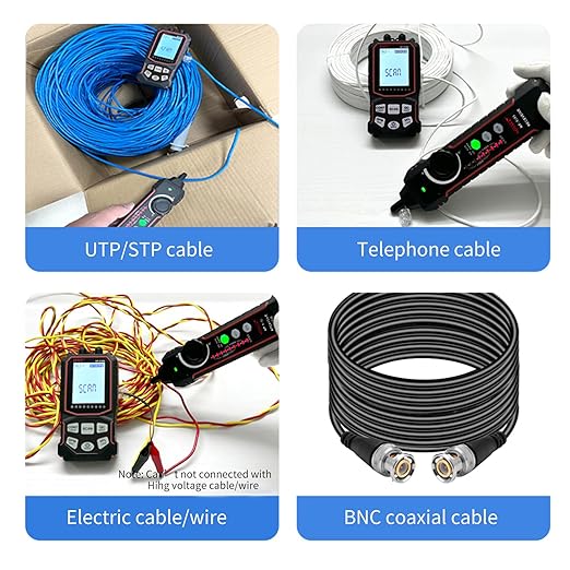 NOYAFA NF-918S Network Cable Tester with 6 wavelength Optical Power Meter, Cable Toner Ethernet Cable Tester RJ45 Network Tester with 10mw Visual Fault Locator, PoE Tester Network Tools