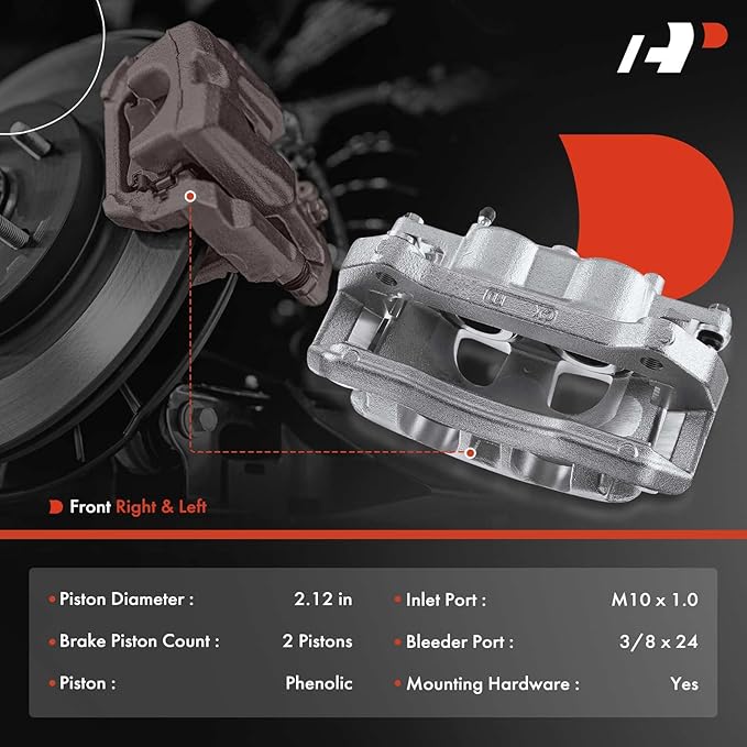 A-Premium Disc Brake Caliper Assembly with Bracket Compatible with Ford Models - For F-150 2012-2020, Lobo 2011-2013 2015-2020 - Front Side