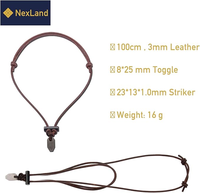 FNL Ceramic Fire Starter Necklace Leather Cord