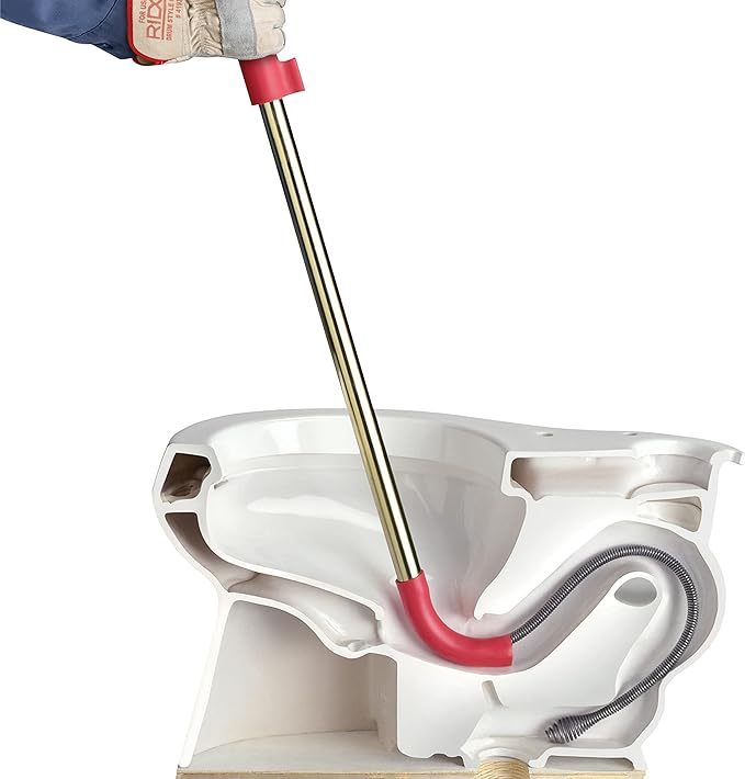 RIDGID 59787 Model K-3 Toilet Auger with Unclogging 3-Foot Snake and Bulb Head