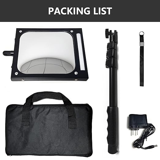 Telescoping Inspection Mirror Portable/Vehicle Inspection Mirror 7.87 Inch, with Rechargable LED Light