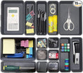 15 PCS Interlocking Desk Drawer Organizer Separator for Office,Bathroom,Kitchen,Makeup（Black）