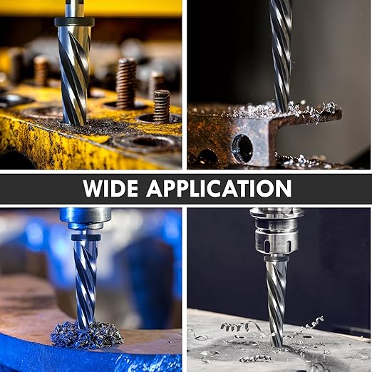 7/16" Bridge Construction Reamer, M2 HSS Taper Chucking Reamer Drill Bit with 5-Spiral Flutes Design for Steel, Alloy, Aluminum, Wood and Plastic