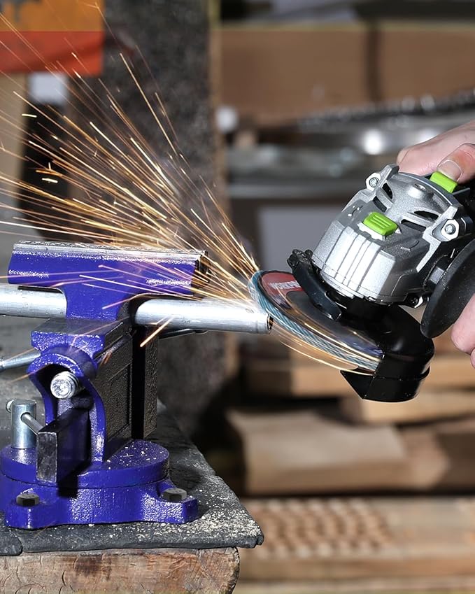 WORKPRO Bench Vise, 4-1/2" Vice for Workbench, Utility Combination Pipe Home Vise, Swivel Base Bench for Woodworking