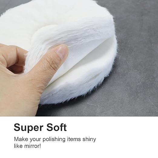 SCOTTCHEN Polishing Wheel 6" x 1/2" Arbor Soft Flannel 30plys for Bench Grinder - 2 Pack