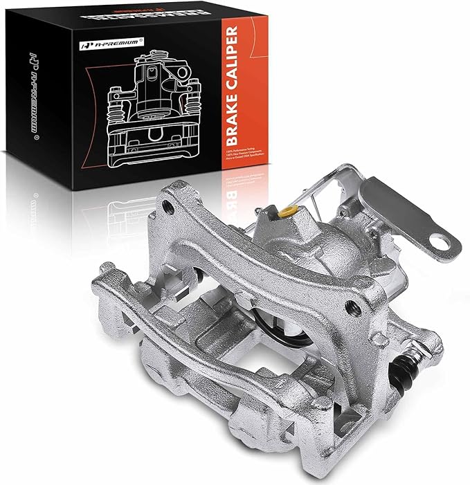 A-Premium Disc Brake Caliper Assembly with Bracket Compatible with Select Ford Models - Transit-150/Transit-250/Transit-350/Transit-350 HD 2015 2016 2017 2018 2019 - Rear Right Passenger Side