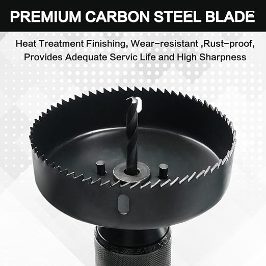 Hole Saw Set, 19Pcs Hole Saw Kit with General Purpose 3/4" to 5"(19-127mm) Saw Blades, Mandrels, Drill Bits, Installation Plate, Hex Key with Storage Case, Idear for Wood, Plywood, PVC Board