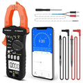 AIOMEST Bluetooth Digital Multimeter, AI-7200APP TRMS 6000 Counts Clamp-on Meter for AC DC Current Voltage Resistance Capacitance Hz Temp Diode Continuity Buzzer with Lamp NCV