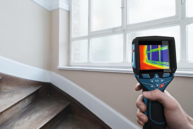BOSCH GTC400C 12V Max Connected Thermal Camera, Includes 2 Ah 12V Max Lithium-Ion Battery & Charger, USB Cable, & Soft Pouch