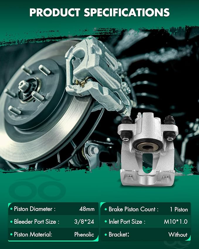 SCITOO 184850 Rear Left Disc Brake Caliper Assembly Without Bracket For Ford For Ranger 2010-2011