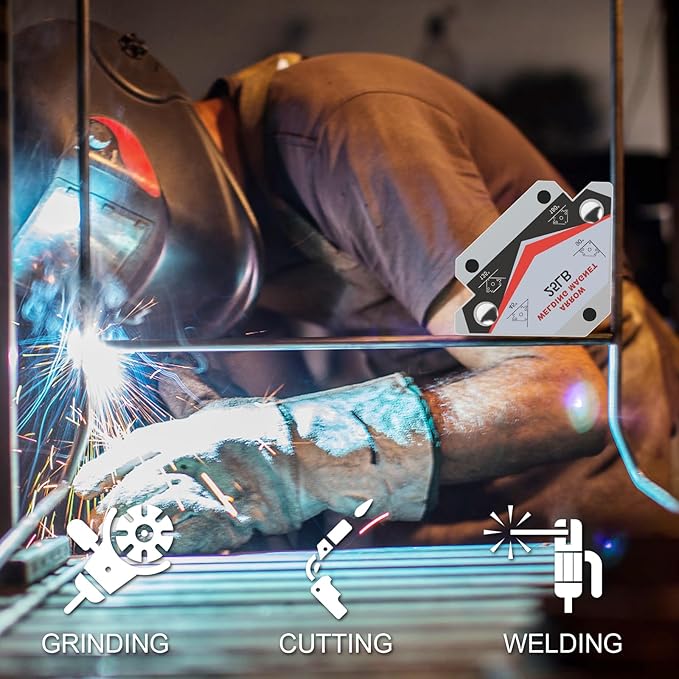 GUTIMORE 25LB Welding Magents, Pack of 4, Heavy Duty Angle Holding Magnet Holder