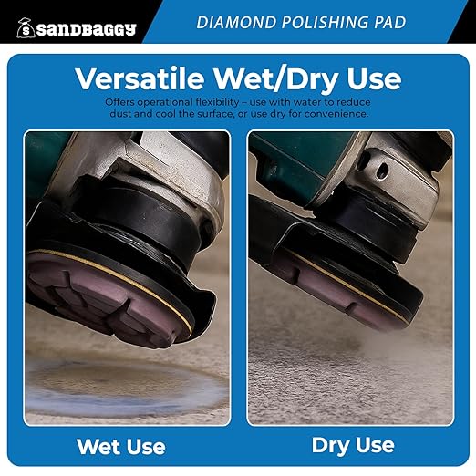 Sandbaggy 3" Metal Bond Diamond Polishing Pad - 100 Grit (8mm Thick) (20, 3-inch)