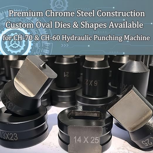 Hydraulic Punch Dies for CH-70, CH-70 Hydraulic Round Hole Punch Die Set, Upper Mold Dia: 26mm, Lower Mold Dia: 40mm for Steel, Copper, Aluminum and Heavy Duty Metal (17mm)