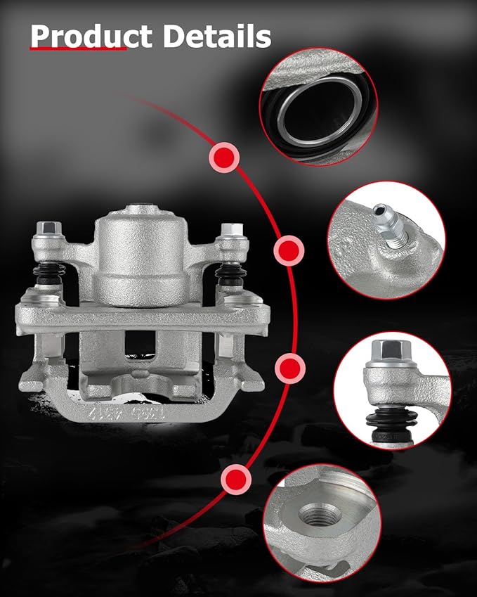 cciyu Rear Left Brake Caliper Assembly w/Bracket 19B2792A For Infiniti For G35/For G37/For M35/For M45,For Nissan For 350Z/For 370Z