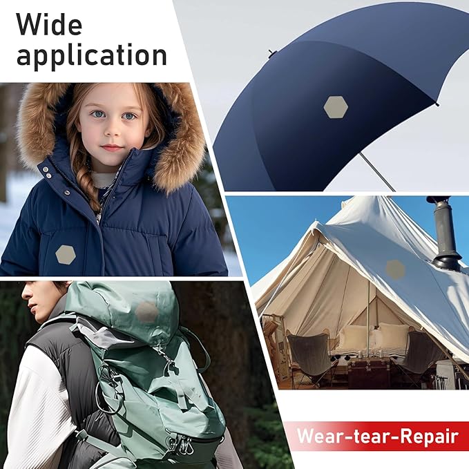 Down Jacket Repair Patches - Highly Effective Repair of Nylon Fabric, Waterproof Self-Adhesive Repair Patch for Down Jackets, Tents, Raincoats, Outdoor Equipment