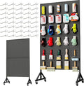 Metal Pegboard Display Stand 3.5 x 5.5 Feet, Adjustable Height with 40 Peg Board Hooks and Wheels, Pegboard Display Rack, Craft Display Rack, Retail Display Rack, Garage Peg Board, Pegboard