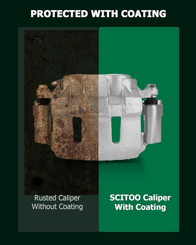 SCITOO Front Left Brake Caliper With Bracket 18B4791 Compatible For Ford For Excursion 2000-2005 For Ford For F-250 Super Duty 1999-2004 For Ford For F-350 Super Duty 1999-2004