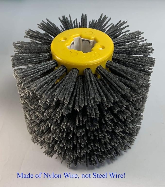 SIGNI Abrasive Nylon Drawing Wheel Drum Burnishing Polishing Brush for wooden furniture floor polishing 120X100mm 400 Grit 1pack