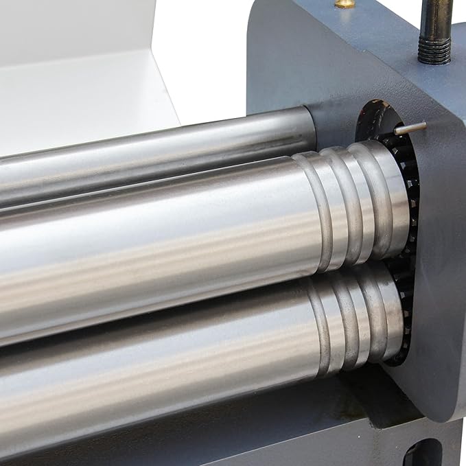 KAKA INDUSTRIAL Heavy Duty Sheet Metal Brake,52 inch 3-in-1 Shear and Slip Roll Combo | 16-Gauge Capacity Industrial Bending Machine with Segment Fingers and Back Gauge for Metal Fabrication