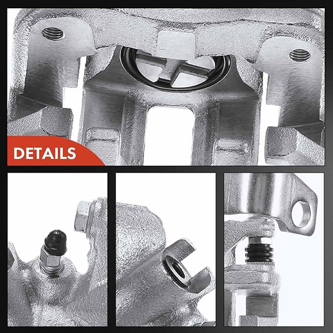 A-Premium Disc Brake Caliper Assembly with Bracket Compatible with Select Honda and Acura Models - Civic 2006-2015, ILX 2013-2018, CSX 2006-2011 - Rear Right Passenger Side