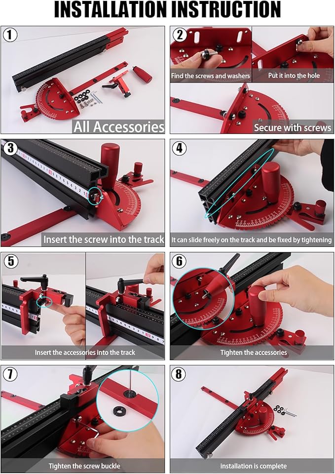 Precision Miter Gauge for Maximum Stock Support and a Repetitive Cut Flip Stop