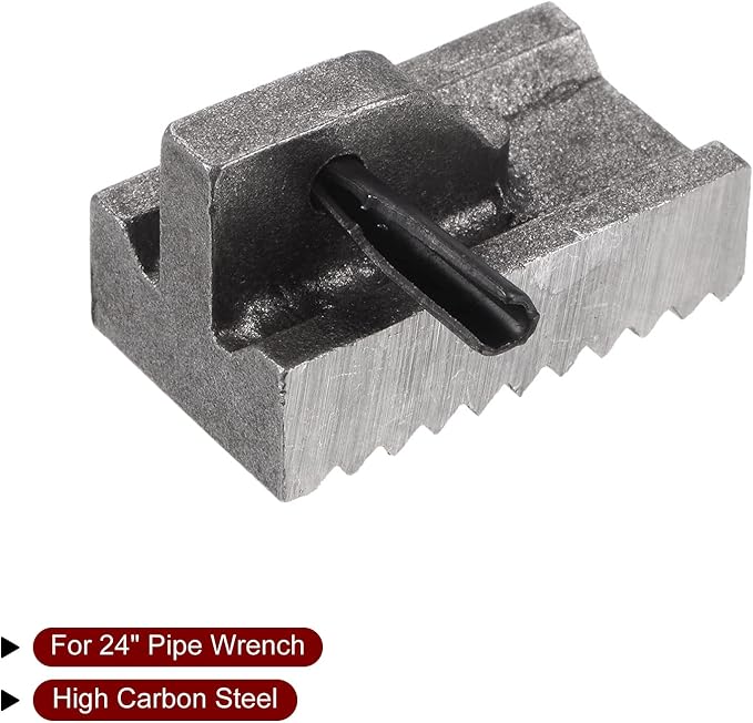 HARFINGTON Pipe Wrench Heel Jaw with Pin Assembly 24" Wrench Replacement High Carbon Steel
