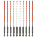 Concrete Carbide Drill Bits Hex Shank Masonry Cement Tile Drill Bit Set for Glass/Brick/Plastic/Cement/Tile 5/32" (10PCS)