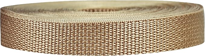 Lightweight Polypropylene Webbing - Poly Strapping for Outdoor DIY Gear Repair, Pet Collars, Crafts – 3/4 Inch by 10, 25, or 50 Yards, Over 20 Colors