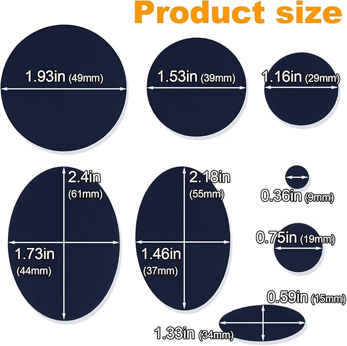 16PCS Down Jacket Repair Patch, Self Adhesive Puffer Jacket Repair Kit, Navy Nylon Fabric Repair Tape for Coats, Tents, Sleeping Bags