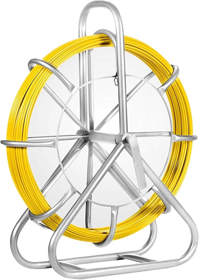 Fish Tape Fiberglass Reel Wire Cable Running Rod Duct Rodder Fishtape Puller 6mm (6mm)