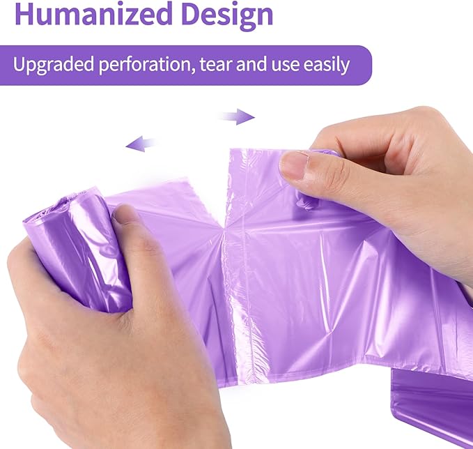 Small Trash Bags 1.2-Gallon: Bathroom Trash Bags 4.5L Small Garbage Bags for Bathroom Bedroom Office - (Purple, 120 Counts)