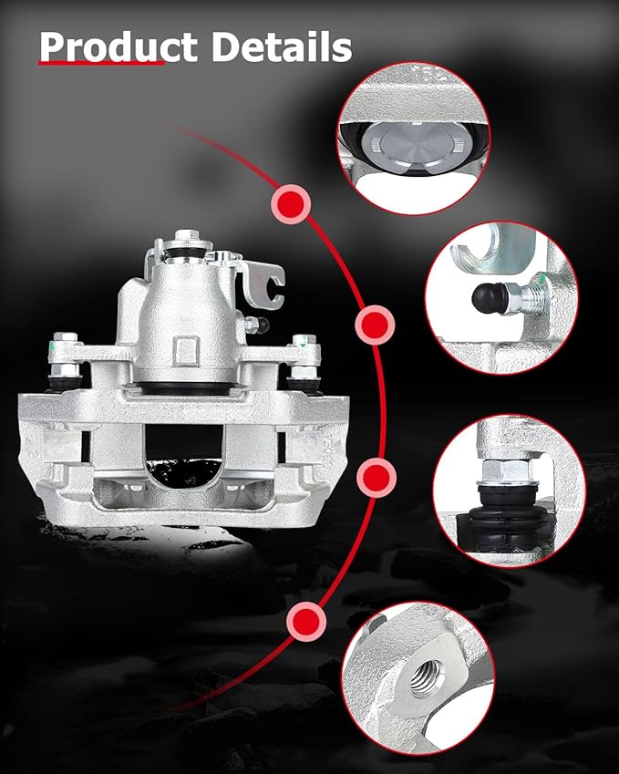 cciyu Rear Left Brake Caliper Assembly w/Bracket 18B5213 2009 For Ford For Flex,2009 2010 2011 For Lincoln For MKS