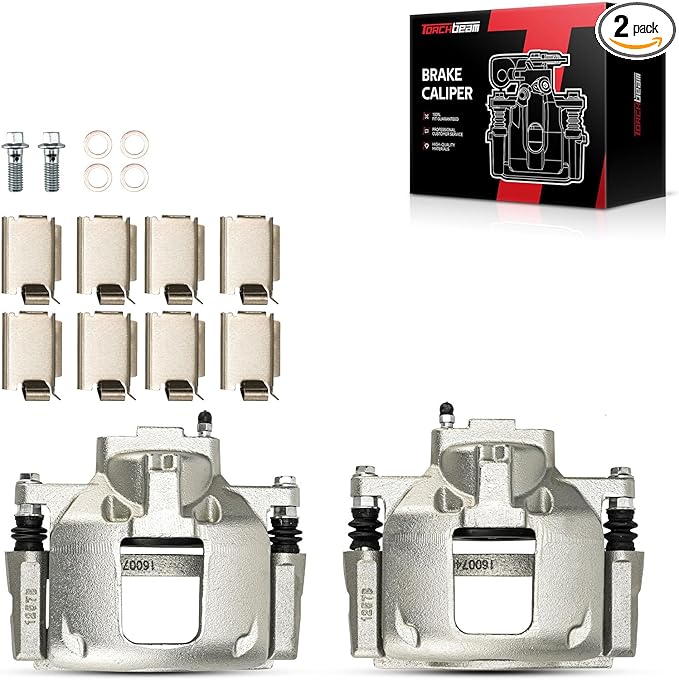 Torchbeam Front Brake Calipers Set for Jeep Wrangler 2013-2017, Dodge Grand Caravan 2013-2016, Chrysler Town & Country 2013-2016, Front Left and Front Right Calipers Replace # 18B5484+18B5485