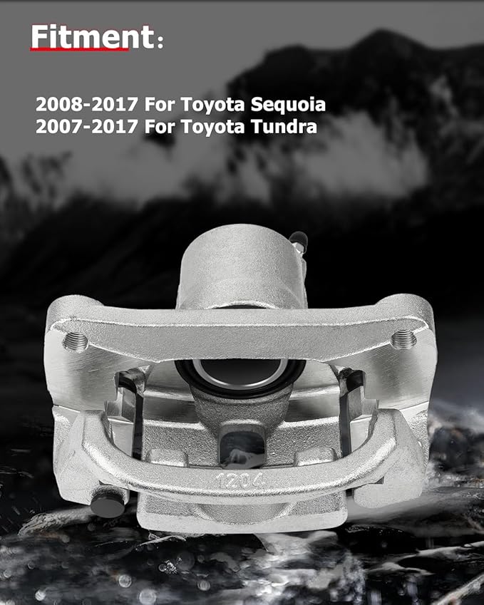 cciyu 19B3277 Rear Left Brake Caliper Assembly w/Bracket 2008 2009 2010 2011 2012 2013 2014 2015 2016 For Toyota For Sequoia,2007 2008 2009 2010 2011 2012 2013 2014 2015 2016 For Toyota For Tundra