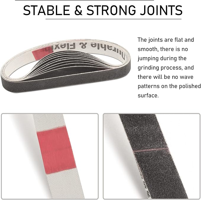 24 PCS 1/2" x 12" Replacement Sanding Belts, 240 Medium Grit Sharpening Belt for Official Work Sharp Knife & Tool Sharpener (WSKTS & WSKTS-KT/Mk.1 & Mk.2)