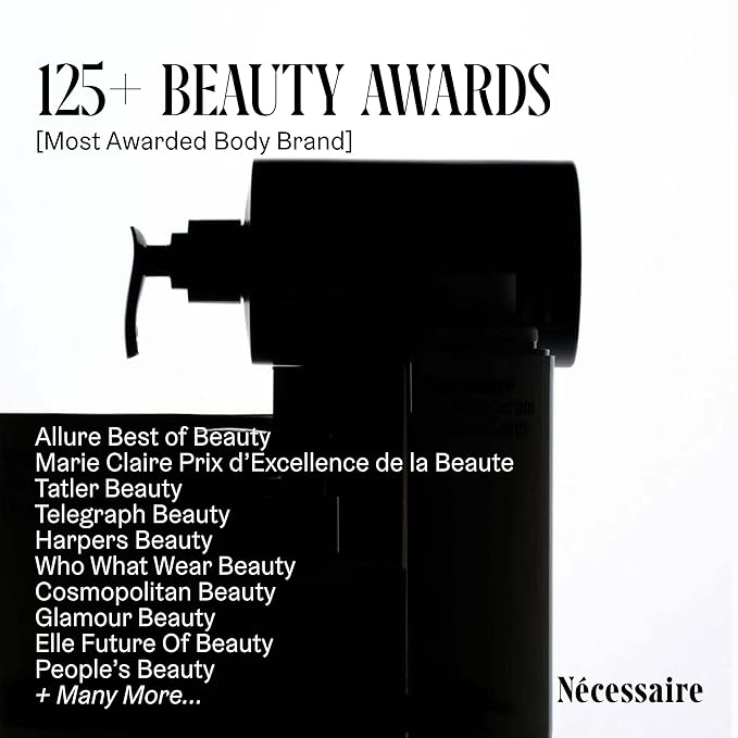 Nécessaire The Body Wash Santal. Natural Body Wash for Women & Men, Therapeutic Shower Gel with Epsom Salt + Minerals. Gel Cleanse,16.9 fl oz.
