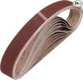 HARFINGTON 1 x 42 Inch Sanding Belts, 24 Pcs 80 Grits Aluminum Oxide Abrasive Belt Sander File Belt for Woodworking, Metal Polishing, Knife Sharpener
