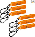 6PCS Orange 10-Hole Screwdriver Bit Holder with Carabiner,1/4" Hex Drill Storage Organizer,for All 1/4" Hex Shank Bit & Drill Storage Case