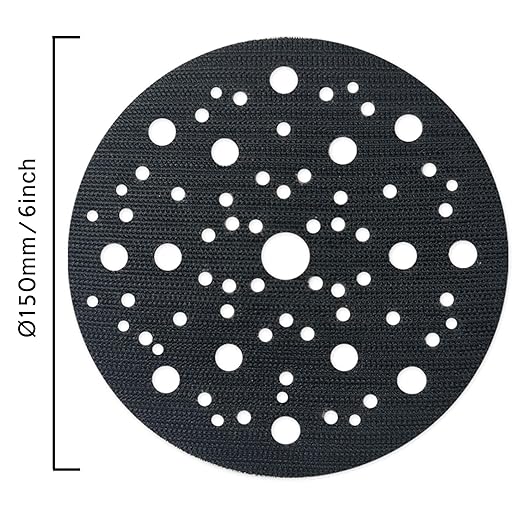 Mesh 5 inch 6 inch Sanding Discs 35PCS Hook and Loop Sanding Discs, Dust-Free, Ideal for Metal, Wood, Composites, Stock Removal, and Fine Finishing (6in, Assorted Grits & Pad)