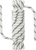 1/2 in x 16 ft Boat Marine Rope for Canyoneering, Floating, Fishing, Rafting, Camping, Hiking, Hunting, Anchor, Arborist Tree, Rafting, Rescue, Knotting Practice Nylon/Polyester White