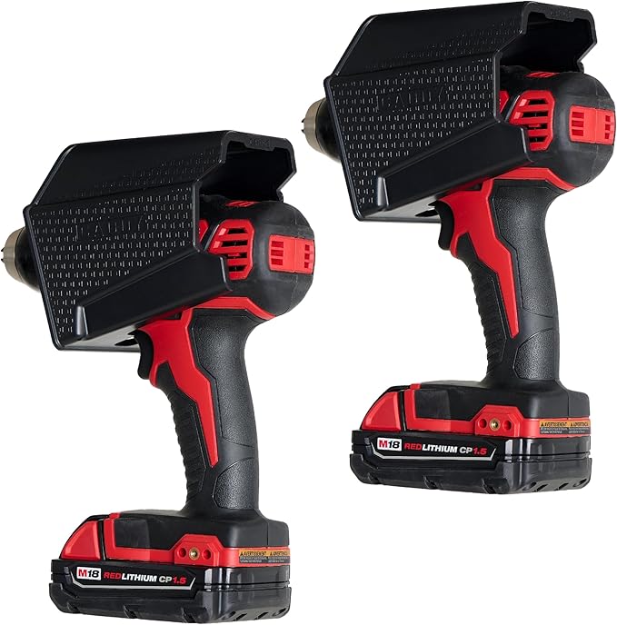 Drill Holder, Power Tool Organizer, Utility Storage Rack | Universal Wall Mount Cordless tools holder fits most drills like Milwaukee and Dewalt (2-PACK) (Black)