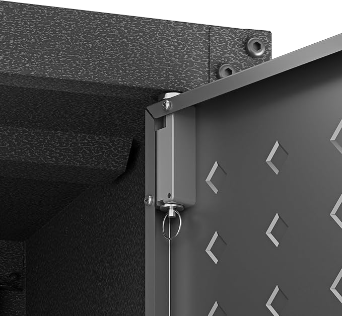 Manhattan Comfort Fortress Rolling 2 Door Garage Storage Cabinet, Black/Gray